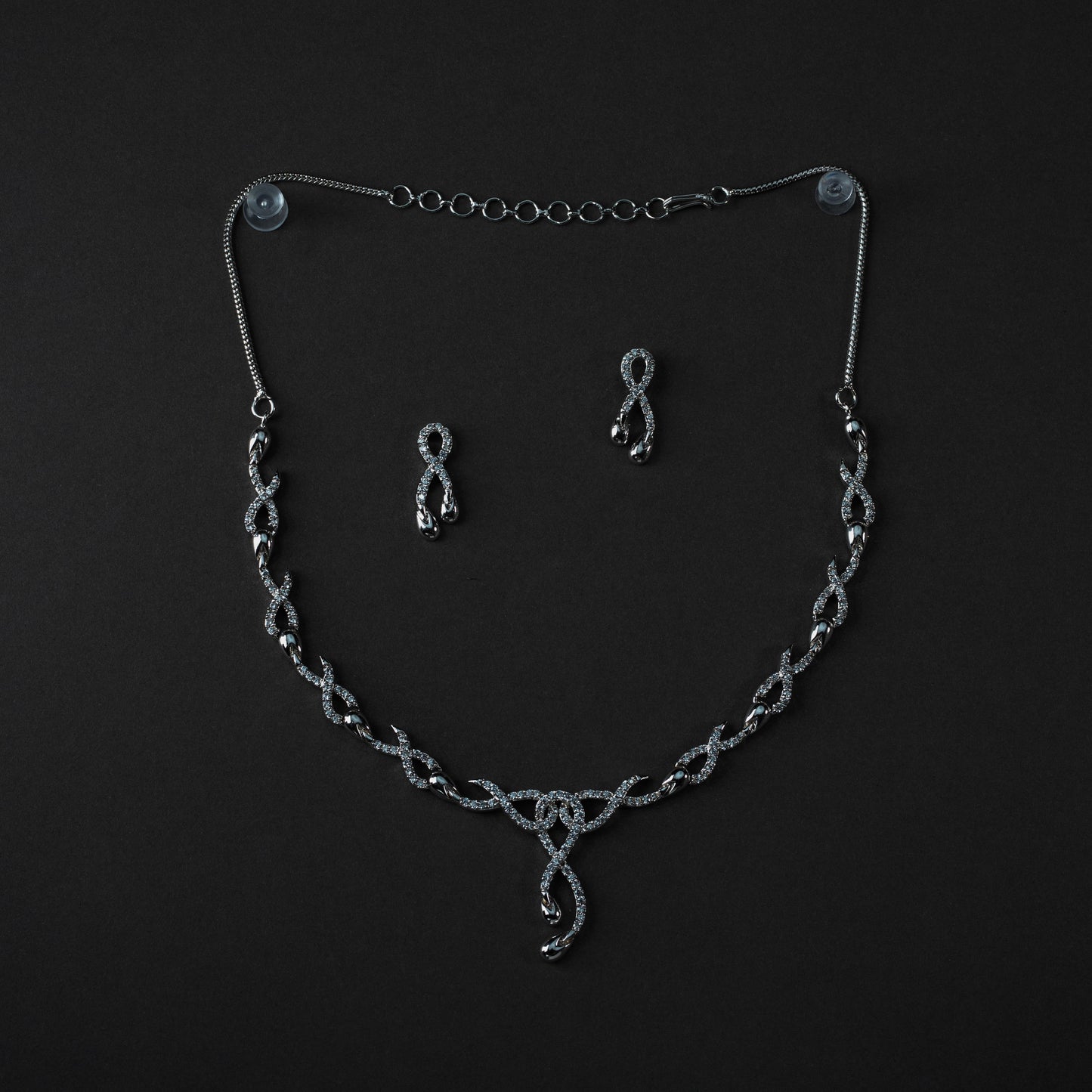 Elegant CZ Necklace Set